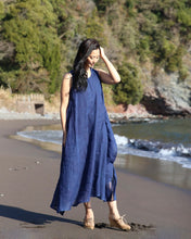 画像をギャラリービューアに読み込む, kimeguru dress 藍染(裏地付ver.)