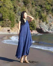 画像をギャラリービューアに読み込む, kimeguru dress 藍染(裏地付ver.)