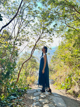 画像をギャラリービューアに読み込む, kimeguru dress 藍染(裏地付ver.)