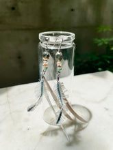 画像をギャラリービューアに読み込む, パイライト★ダンガリーシャツの羽ピアス/イヤリング ー yuha. × Re Jewelry by Licht